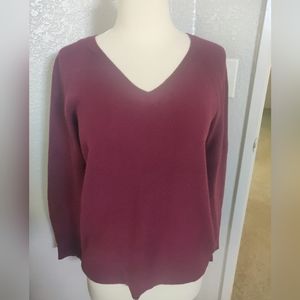 Gap V-Neck Maroon Red Sweater -- Medium